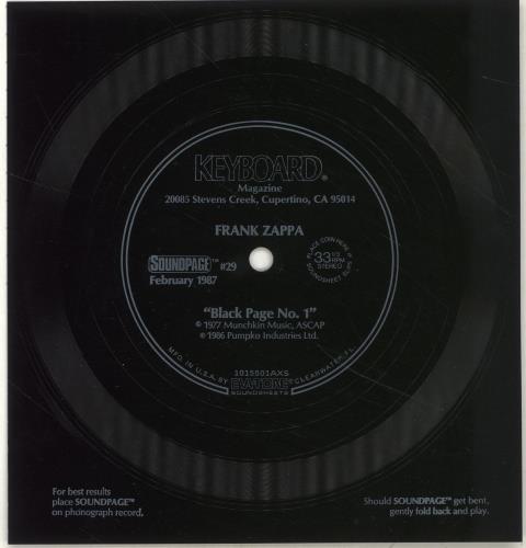 Frank Zappa Black Page No. 1 7" vinyl single (7 inch record / 45) UK ZAP07BL700289