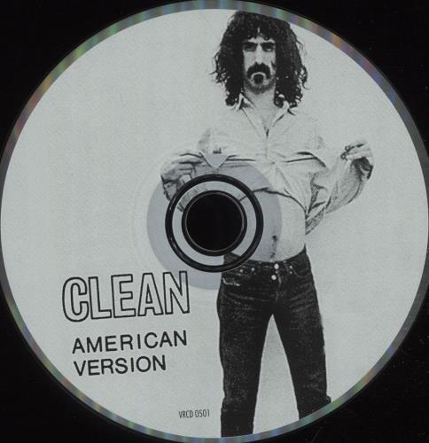 Frank Zappa Clean American Version CD album (CDLP) US ZAPCDCL84538