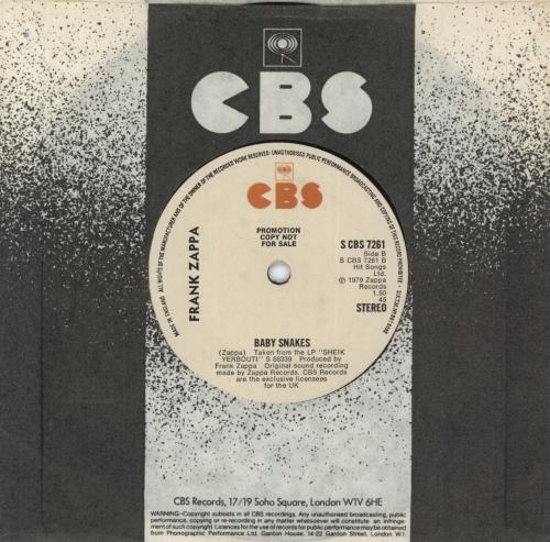 Frank Zappa Dancin' Fool - A Label 7" vinyl single (7 inch record / 45) UK ZAP07DA52074