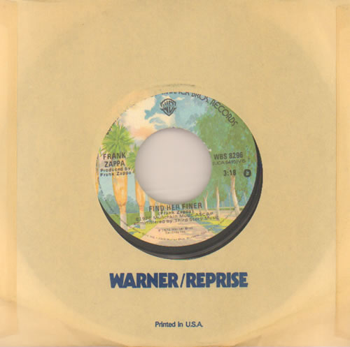 Frank Zappa Find Her Finer 7" vinyl single (7 inch record / 45) US ZAP07FI640219