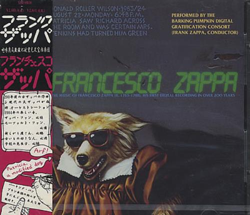 Frank Zappa Francesco Zappa CD album (CDLP) Japanese ZAPCDFR376041