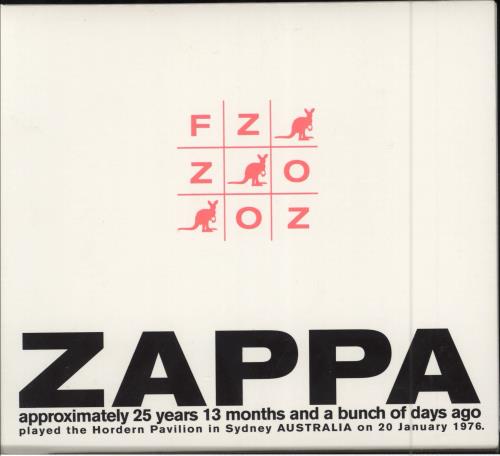 Frank Zappa FZ OZ 2 CD album set (Double CD) UK ZAP2CFZ227152