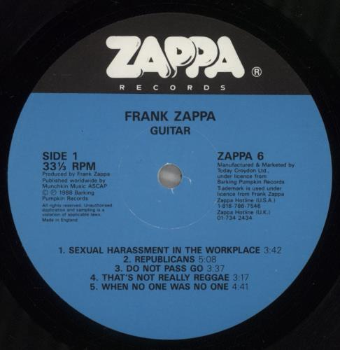 Frank Zappa Guitar - VG 2-LP vinyl record set (Double LP Album) UK ZAP2LGU885052