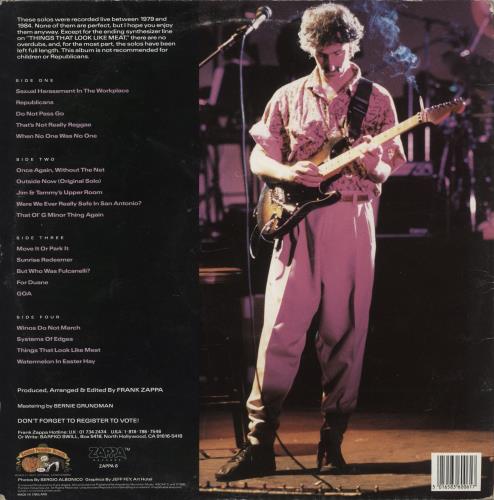 Frank Zappa Guitar - VG 2-LP vinyl record set (Double LP Album) UK ZAP2LGU885052