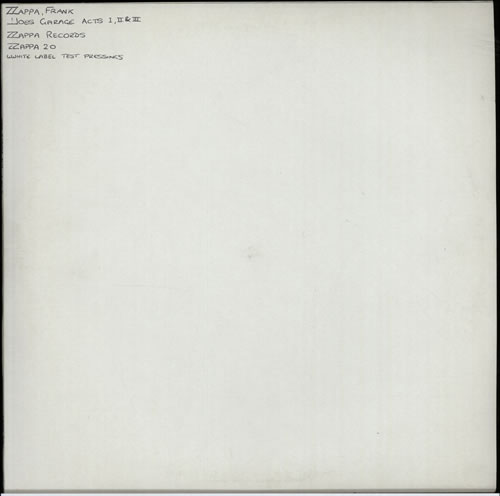 Frank Zappa Joe's Garage - Test Pressing 3-LP vinyl record set (Triple LP Album) UK ZAP3LJO603604