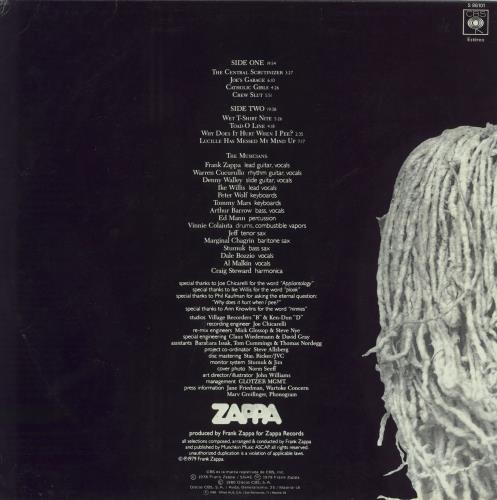 Frank Zappa Joe's Garage Act I vinyl LP album (LP record) Spanish ZAPLPJO819352