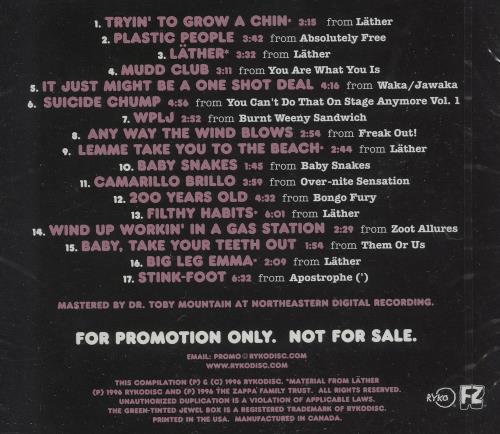 Frank Zappa Left Of The Dial - Sealed CD album (CDLP) US ZAPCDLE88842