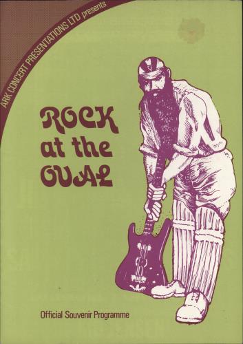 Frank Zappa Rock At The Oval tour programme UK ZAPTRRO776911