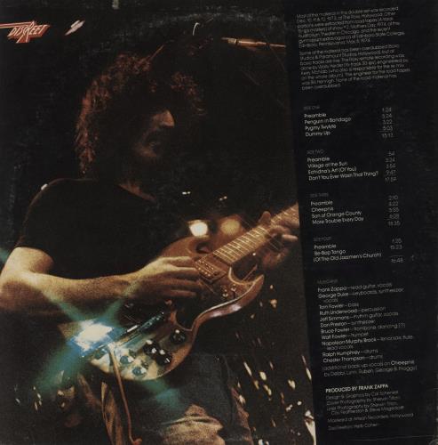 Frank Zappa Roxy & Elsewhere - EX 2-LP vinyl record set (Double LP Album) US ZAP2LRO674480