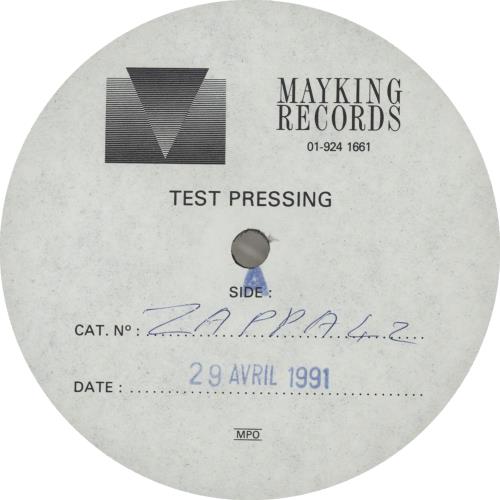 Frank Zappa Ship Arriving Too Late - Test Pressing vinyl LP album (LP record) UK ZAPLPSH656568