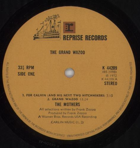 Frank Zappa The Grand Wazoo - 1st vinyl LP album (LP record) UK ZAPLPTH500412