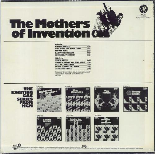 Frank Zappa The Mothers Of Invention - Sealed vinyl LP album (LP record) US ZAPLPTH795771