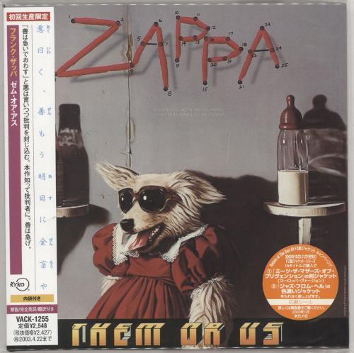 Frank Zappa Them Or Us CD album (CDLP) Japanese ZAPCDTH659951