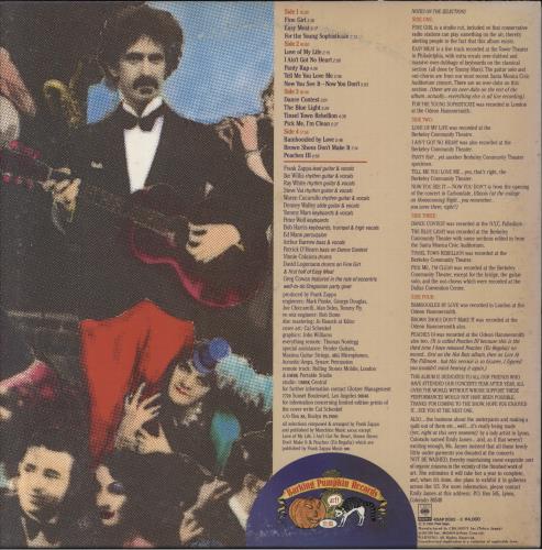 Frank Zappa Tinseltown Rebellion 2-LP vinyl record set (Double LP Album) Japanese ZAP2LTI837432