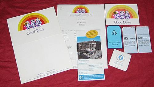 Frank Zappa Tour Itinerary Pack memorabilia German ZAPMMTO359995