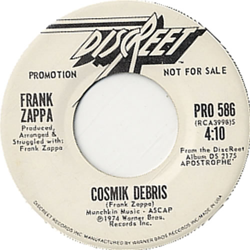 Frank Zappa Uncle Remus 7" vinyl single (7 inch record / 45) US ZAP07UN136562