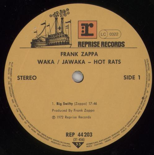 Frank Zappa Waka/Jawaka - Hot Rats vinyl LP album (LP record) German ZAPLPWA500409