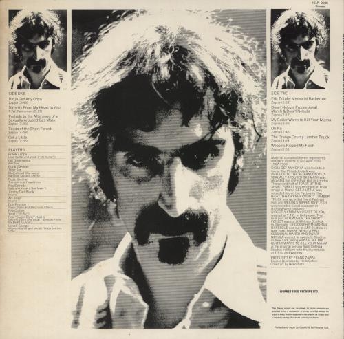 Frank Zappa Weasels Ripped My Flesh - 1st - EX vinyl LP album (LP record) UK ZAPLPWE131305
