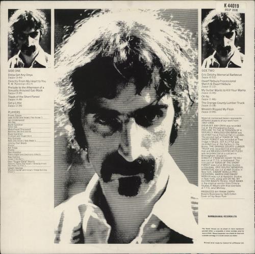 Frank Zappa Weasels Ripped My Flesh - 2nd vinyl LP album (LP record) UK ZAPLPWE594311