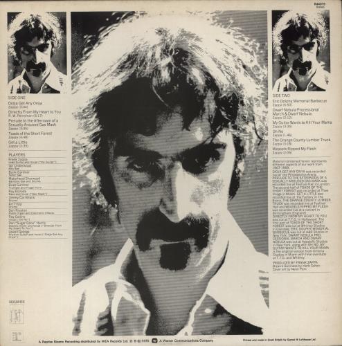 Frank Zappa Weasels Ripped My Flesh vinyl LP album (LP record) UK ZAPLPWE500407