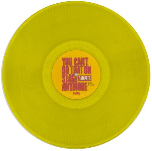 Frank Zappa You Can't Do That On Stage Anymore Sampler - 180gm Red & Yellow Vinyl 2-LP vinyl record set (Double LP Album) UK ZAP2LYO834587