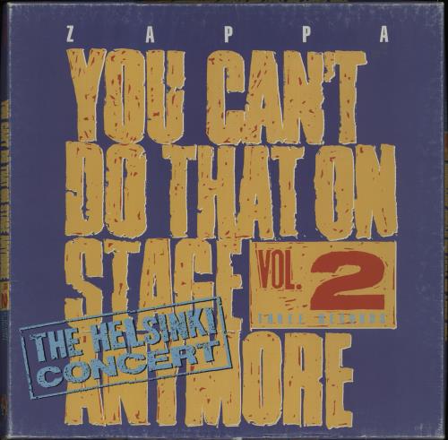 Frank Zappa You Can't Do That On Stage Anymore Vol. 2 - VG Vinyl Box Set US ZAPVXYO657108