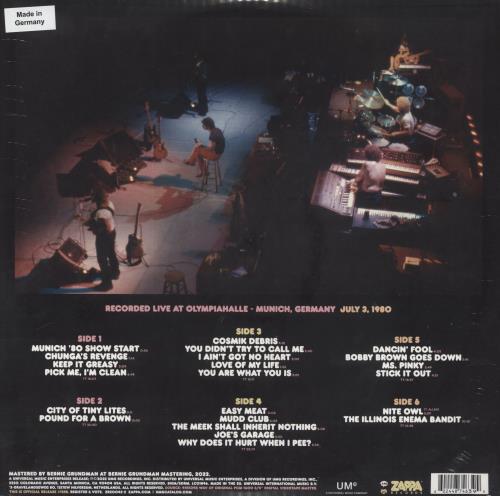 Frank Zappa Zappa '80 Munich - 180 Gram - Sealed 3-LP vinyl record set (Triple LP Album) UK ZAP3LZA813091