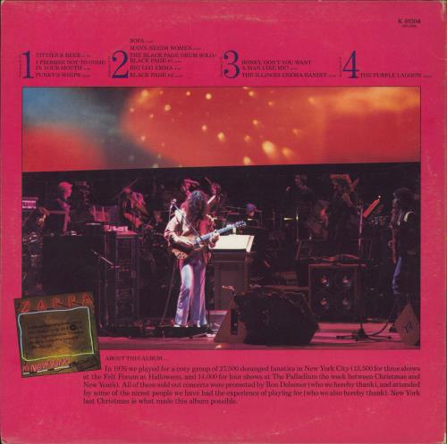 Frank Zappa Zappa In New York - 2nd - EX 2-LP vinyl record set (Double LP Album) UK ZAP2LZA808622