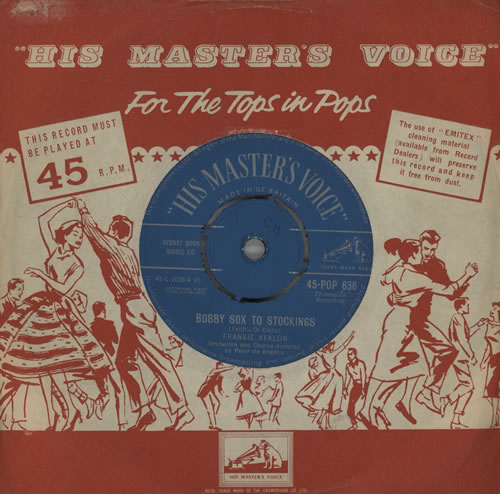 Frankie Avalon Bobby Sox To Stockings 7" vinyl single (7 inch record / 45) UK AV407BO570416