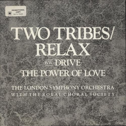 Frankie Goes To Hollywood Two Tribes/relax - L.S.O. Version - Promo Sticker 12" vinyl single (12 inch record / Maxi-single) UK FGT12TW880297