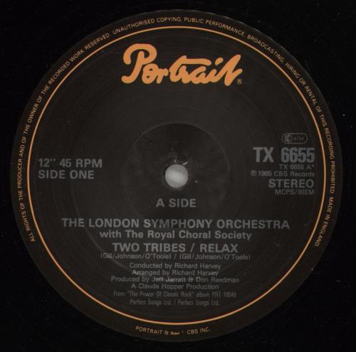 Frankie Goes To Hollywood Two Tribes/relax - L.S.O. Version - Promo Sticker 12" vinyl single (12 inch record / Maxi-single) UK FGT12TW880297