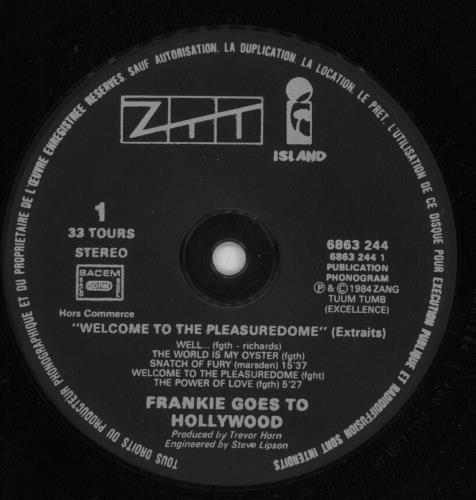 Frankie Goes To Hollywood Welcome To The Pleasuredome (Extraits) vinyl LP album (LP record) French FGTLPWE06181