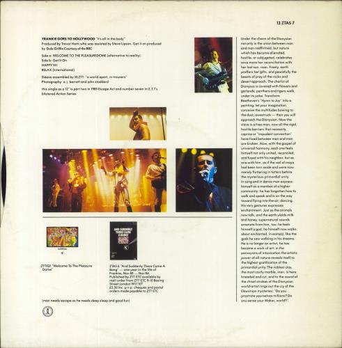 Frankie Goes To Hollywood Welcome To The Pleasuredome 12" vinyl single (12 inch record / Maxi-single) UK FGT12WE15805