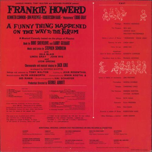 Frankie Howerd A Funny Thing Happened On The Way To The Forum vinyl LP album (LP record) US FH2LPAF827402