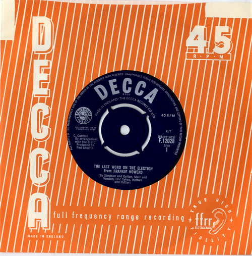 Frankie Howerd The Last Word On The Election 7" vinyl single (7 inch record / 45) UK FH207TH614338