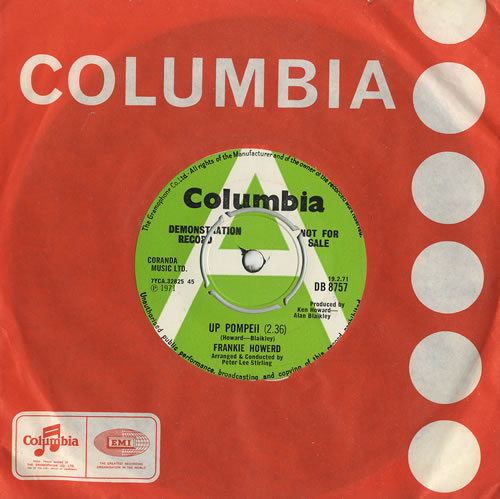 Frankie Howerd Up Pompeii 7" vinyl single (7 inch record / 45) UK FH207UP476449