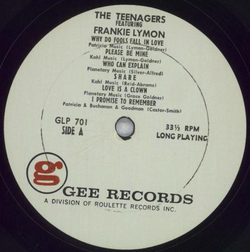 Frankie Lymon The Teenagers Featuring Frankie Lymon vinyl LP album (LP record) UK FKLLPTH848031