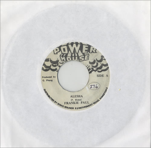 Frankie Paul Alesha 7" vinyl single (7 inch record / 45) Jamaican FF707AL492248