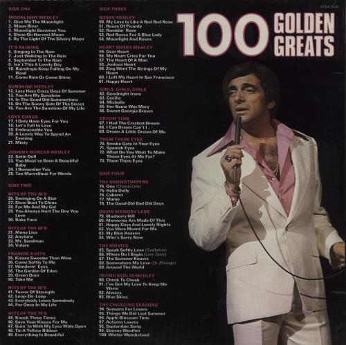 Frankie Vaughan 100 Golden Greats 2-LP vinyl record set (Double LP Album) UK KVU2LGO758704