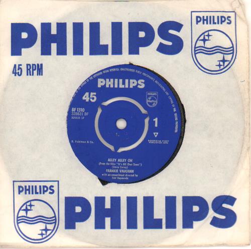 Frankie Vaughan Alley Alley Oh 7" vinyl single (7 inch record / 45) UK KVU07AL663704