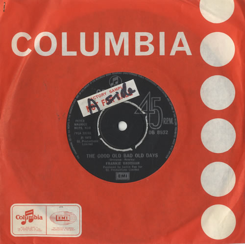 Frankie Vaughan The Good Old Bad Old Days 7" vinyl single (7 inch record / 45) UK KVU07TH478625
