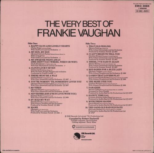 Frankie Vaughan The Very Best Of Frankie Vaughan vinyl LP album (LP record) UK KVULPTH731300