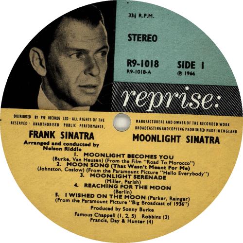 Frank Sinatra Moonlight Sinatra UK vinyl LP album (LP record ...