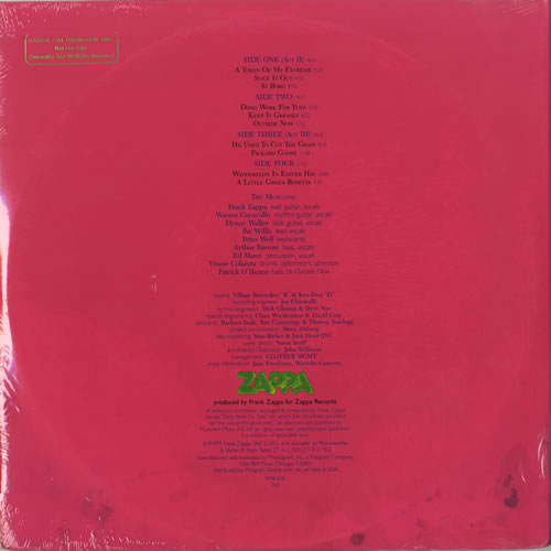 Frank Zappa Joe's Garage Acts II & III Promo Stamped + Sealed US 2LP