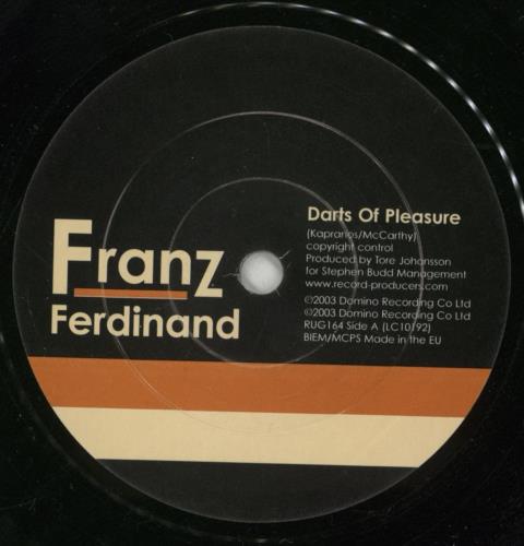 Franz Ferdinand Darts Of Pleasure 7" vinyl single (7 inch record / 45) UK FNZ07DA257502