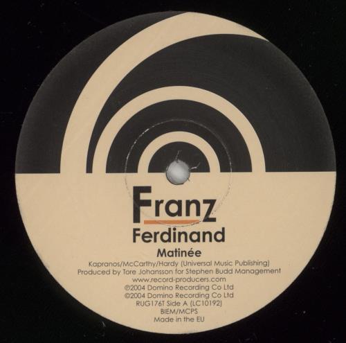 Franz Ferdinand Matinee 12" vinyl single (12 inch record / Maxi-single) UK FNZ12MA286431