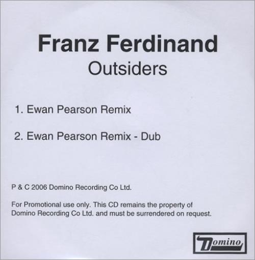 Franz Ferdinand Outsiders CD-R acetate UK FNZCROU433634