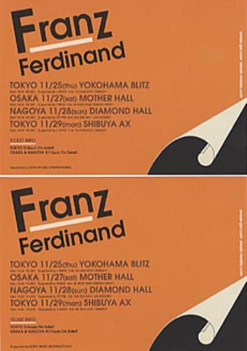 Franz Ferdinand Pair Of Postcards memorabilia Japanese FNZMMPA303612