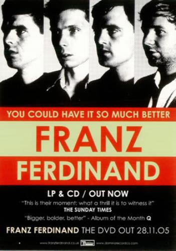 Franz Ferdinand Postcard Set handbill UK FNZHBPO422799