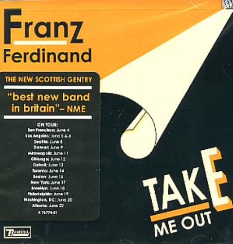Franz Ferdinand Take Me Out CD single (CD5 / 5") US FNZC5TA304190